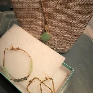 jBloom Designs- Gold and Jade Trio Set